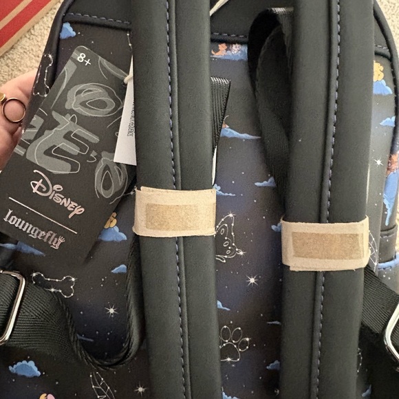 Loungefly Disney Clouds Backpack - Black and Blue with Playful Characters